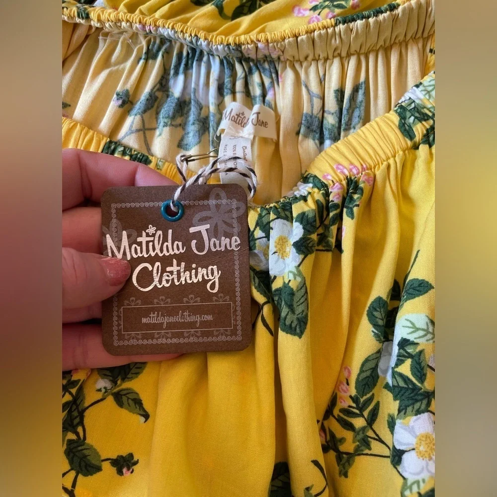 Matilda Jane Yellow Sundress with Flutter Hem Size XS​ - Picture 10 of 12